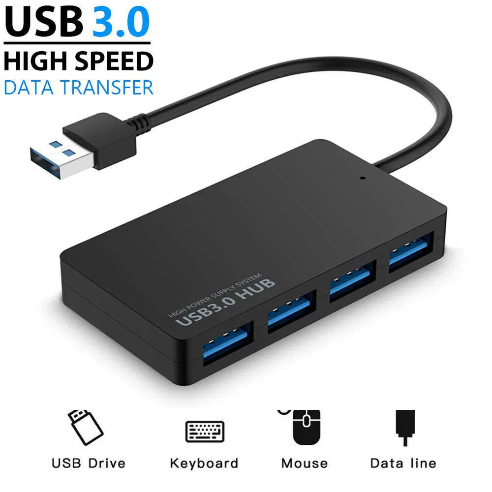 usb hub USB 3.0 Hub External 4 Ports Adapter Splitter USB Expander Plug and Play For Laptop PC Computer Accessories