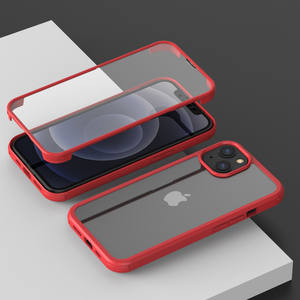 2 em 1 frente e traseira transparente tampa completa para iphone16 15 14 11 12 13 13, para <span class=keywords><strong>iphone</strong></span> 13 caso protetor de vidro - Product Image 1
