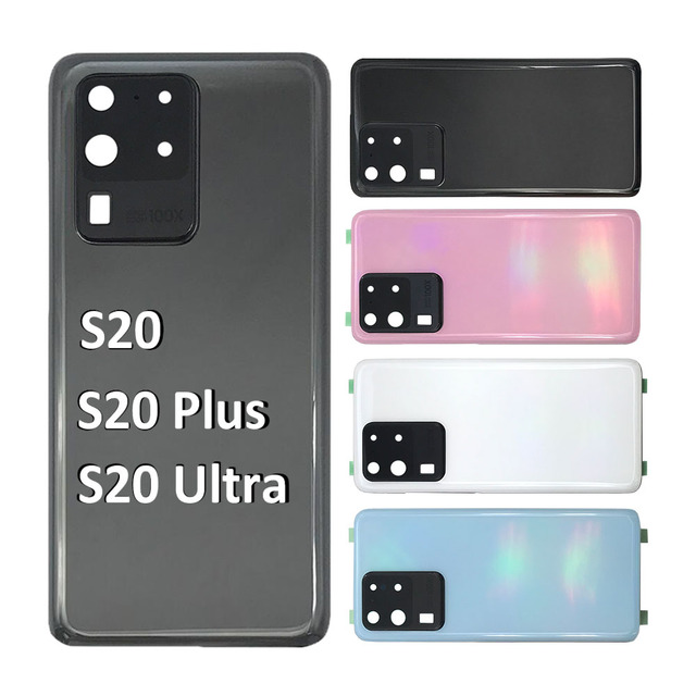 Back Battery Cover Repair Door Housing Case With Camera Glass Lens for Samsung Galaxy S20 Ultra G988 S20 Plus S20+ G985 S20 G980