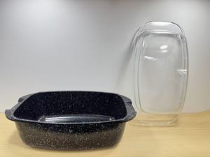 आधुनिक डिजाइन डाई कास्ट एल्यूमीनियम कुकवेयर रोस्टर मछली पैन के साथ ग्लास ढक्कन फैक्टरी मूल्य धातु बर्तन पकाने के लिए धातु बर्तन - Product Image 4