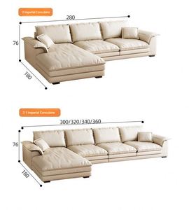 Canapé de luxe en forme de L, style moderne italien crème, collection GEDO 2026, pour salon, modèle Sailboat - Product Image 4