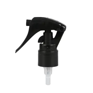 Mini gatillo de pulverizador negro, plástico personalizado, 24/410, 28/410, gran oferta