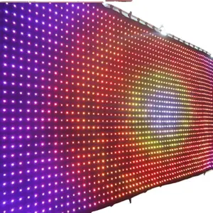 p10 3m*8m Concert backdrops foldable led video cloth/led fabric vision curtains with DMX&SD&PC Control