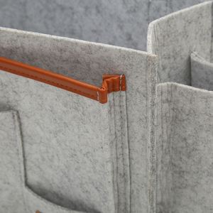 Bolsa de Almacenamiento Colgante para Cama, Organizador de Fieltro con Logotipo Personalizado, Cesta para Decoración de Dormitorio o Sala de Estar - Product Image 3