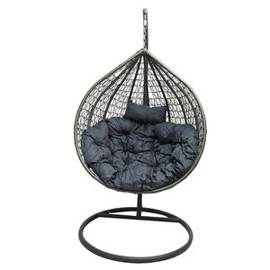 Venta al por mayor muebles de exterior personalizados sala de estar <span class=keywords><strong>huevo</strong></span> silla hamaca Patio colgante balcón jardín ratán <span class=keywords><strong>huevo</strong></span> <span class=keywords><strong>columpio</strong></span> silla con soporte - Product Image 2