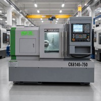 Torno Horizontal CNC de Trabajo Pesado con Sistema GSK, Modelo CK6140, con Recorrido del Eje Z de 750 mm, Alta Precisión, 2 Ejes