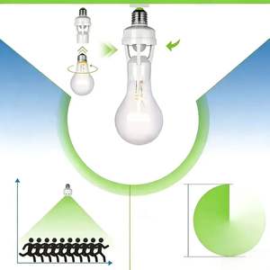 Portalámparas con sensor de movimiento, portalámparas inteligente con base de tornillo, adaptador de portalámparas E27, control automático de encendido/apagado de la luz. - Product Image 6