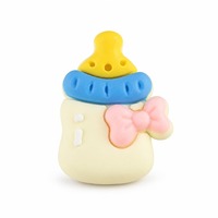 Aimant de réfrigérateur personnalisé en PVC souple 3D en forme de biberon, souvenir de naissance, autocollant décoratif pour réfrigérateur et mémo