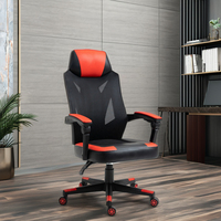 Fauteuil de bureau ergonomique moderne GFRUN à dossier haut, pivotant et inclinable, en tissu, confort exécutif, extensible, minimaliste, pour gamers