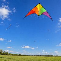 Cerf-volant acrobatique double ligne en fibre de verre, grande taille, personnalisé, portable, facile à piloter, coloré, pour enfants et adultes, 110x45cm 30m