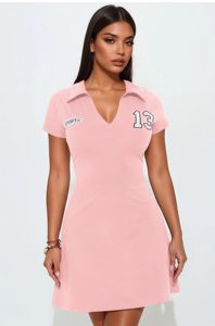 Comodo7 Robe longue tendance à col en V pour femme, 95% coton, 5% élasthanne, écologique, couleur unie, logo brodé personnalisé - Product Image 4