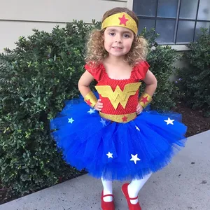 Gadis Cosplay Dawn Of Justice untuk Gadis Anak Anak Superhero Cosplay Halloween Pesta Kostum untuk 2-12 Tahun