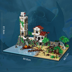 Baka 33923 8205pcs kiến trúc Serie <span class=keywords><strong>The</strong></span> Pirate harbor khối xây dựng mô hình kỹ thuật giáo dục đồ chơi lễ hội Quà Tặng - Product Image 6