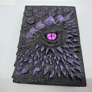 Cuaderno 3D con grabado en relieve de ojo de dragón, cuaderno de resina para amantes de los dragones, Bloc de notas de viaje de tapa dura de papel en blanco - Product Image 4