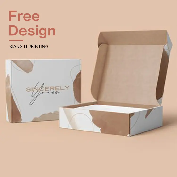 Boîte d'expédition ondulée pour vêtement, boîte postale d'expédition en carton de couleur imprimée sur mesure, emballage en papier, fabricant 2023