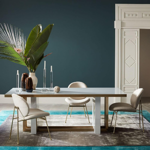 <span class=keywords><strong>Chaise</strong></span> d'extérieur en <span class=keywords><strong>velours</strong></span> blanc, mobilier de salle à manger moderne avec coccinelle - Product Image 6