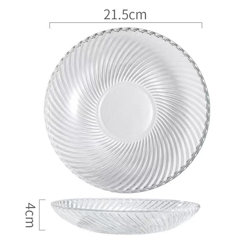 Assiette en verre diagonale [set de 2]