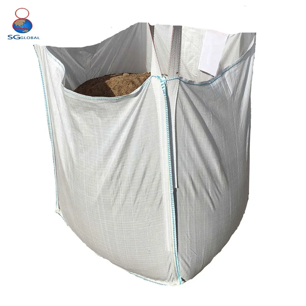 Polypropylene FIBC PP Big Bag GRS Certified Factory 2000KG Bulk Sack Inner Corner 1 Ton Super Jumbo Sand Bag PP Woven Jumbo Bag