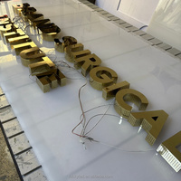 Letrero Luminoso LED 3D de Canal Lateral para Tienda, Letrero Luminoso de Metal con Diseño de Logotipo LED Personalizado para Negocios