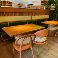 Meubles de restaurant de style occidental XZY OEM, cafétéria, meubles de restaurant en rotin, bois massif, tables et chaises de restaurant, meubles de café