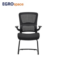 Chaise de bureau ergonomique professionnelle de luxe EGROspace à dossier moyen en maille pour personnel et visiteurs, vente en gros directe usine