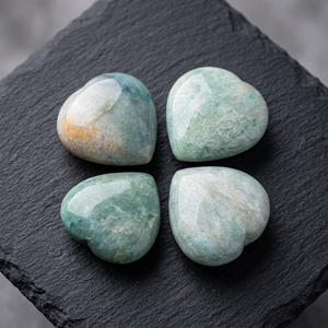 Mini cœur gonflé en quartz vert, artisanat de haute qualité en pierre naturelle fait main pour la décoration de pub - Product Image 1