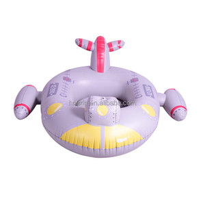Custom <strong>Plane</strong> Inflatable <strong>Pontoons</strong> Swimming Tube Inflatable Water Float Rider Pool Float With Water Gun Toy for Children - Product Image 1