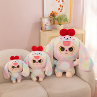 Grand jouet en peluche brodé, nouveau modèle, oreiller en forme d'ours à trois bébés, super doux, en coton PP, couverture en maille, cadeau d'anniversaire