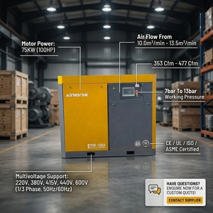 สกรูเงียบ 10HP 20HP 30HP เสียงเบา สำหรับโรงงานอุตสาหกรรม - Product Image 1