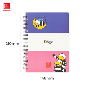 Cuaderno Espiral Oringa B5, Diseño de Tendencia con Ilustraciones de Animales, Estilo de Aprendizaje Creativo, Atractivo Visual Brillante, Impresión Digital en Papel - Product Image 2