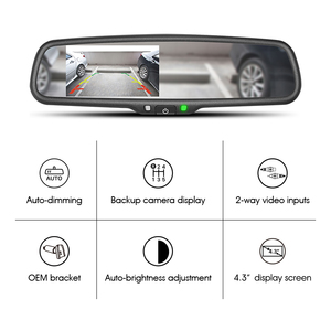 4.<span class=keywords><strong>3</strong></span> inch tự động thiết bị điện tử Dim gương 1500cd/m2-2000 siêu sáng LCD Rear View xe màn hình - Product Image 2