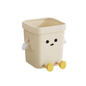 Cartoon Waste <b>Bin</b> Plastic Trash Can With Drawers Desktop Garbage Container for Home <b>Office</b> Bathroom - Product Image 1