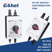 Interrupteur-sectionneur Si&hel GF40 25A 1200V pour systèmes solaires photovoltaïques, interrupteur d'isolement, certifié TUV CE CCC, étanche IP66