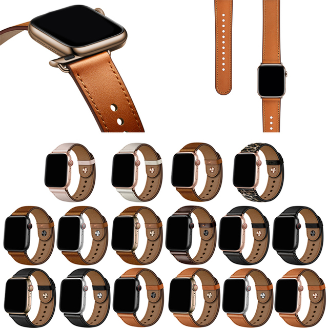Genuine Vintage Leather Band for Apple Watch Leather Strap Replacement for Iwatch 38mm 40mm 41mm 42mm 44mm 45mm 46mm 49mm