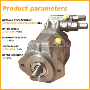 Pompe hydraulique A10VSO10 Série 52-53 A10VSO18 à pistons axiaux variables doubles pour machine de moulage par injection - Product Image 1