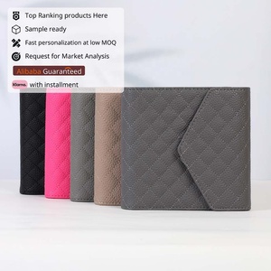 Yihe A7 galet matelassé <span class=keywords><strong>cuir</strong></span> Budget classeur organisateur 6 anneaux Bill argent portefeuille poche zippée mouche feuille espèces enveloppes <span class=keywords><strong>sac</strong></span> disponible - Product Image 1