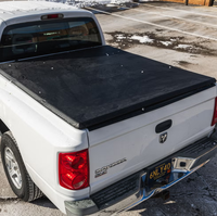 Couvercle de tonneau pliant enroulable manuel rétractable 4x4 personnalisé pour Dodge Ram 1500/2500/3500 cuir souple étanche et verrouillable