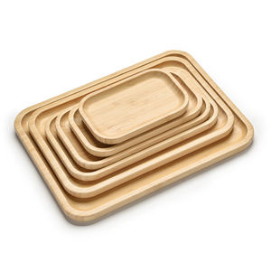 Itens Quentes Personalizados Inquebrável Placa De Bambu Clássico Placa De Madeira Maciça para Pratos Petiscos Sobremesas - Product Image 4