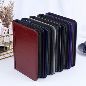 定制标志便携式投资组合皮革文件夹A5笔记本A4高品质皮革商务投资组合文件夹免费样品 - Product Image 1