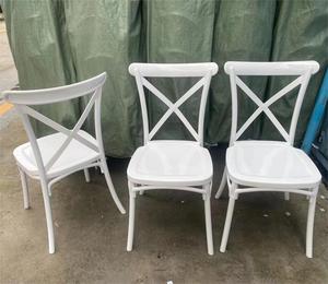Chaises de mariage d'or de chaise de dos de croix d'or durable pour des locations d'hôtel Banquet et d'événement - Product Image 6