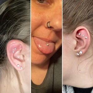 2 pièces Piercing Labret en Acier Inoxydable avec Cristal pour Cartilage d'Oreille, Tragus, Lobe, Hélix, Clou d'Oreille 2/3/4/5MM, Bijoux Cadeau pour Hommes et Femmes - Product Image 5