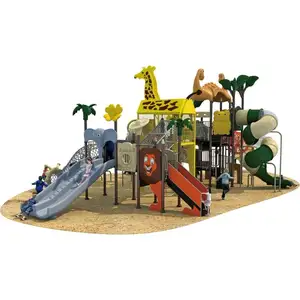 Maison de jeu toboggan écologique en plastique pour la maternelle Ensemble de loisirs commerciaux en gros Équipement de terrain de jeu extérieur pour enfant en bas âge
