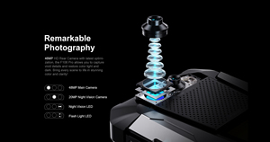 Smartphone robuste Fossibot F106 Pro Android IP68 avec réseau 4G mondial, NFC et lecteur d'empreintes digitales - Product Image 5