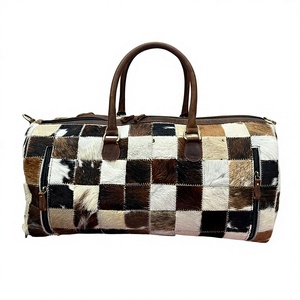 Bolsa de Viaje Hecha a Mano, Personalizada, de Cuero Genuino, Vintage, Impermeable, Multifuncional, con Asas y Cierre Grande, Portátil y Duradera - Product Image 4
