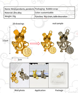 Venta al por mayor de aleación de zinc, regalo de recuerdo, figurita de metal, animales, doce signos del zodiaco chino, figuritas, adorno de escritorio - Product Image 6