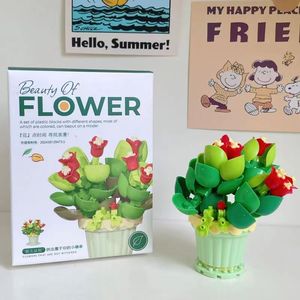 Giáo Dục Trẻ Em Đồ Chơi Nhựa Mini Gạch Xây Dựng Khối Bộ Cho Làm Vườn Nhân Tạo Hoa Trang Trí Nhà Máy Chậu Mô Hình Đồ Chơi - Product Image 4