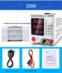 eTOMMENS Alimentation électrique CC linéaire réglable à faible ondulation eTM-605DF Affichage à 4 chiffres 60V 5A - Product Image 6
