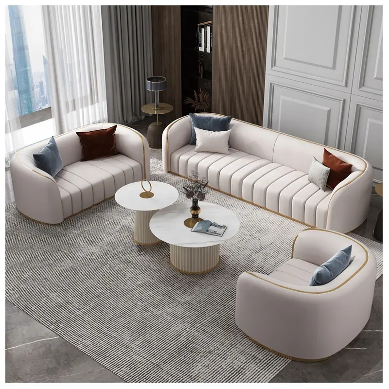 Modern Leisure Living Room Sofa Sectional Couch Italy royal Dubai Special-Shaped Round Chairs