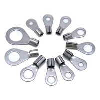 Connecteur OT rond à sertissage à froid en acier inoxydable 304, rondelle estampée pour borne fermée, borne estampée