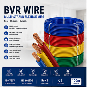 <span class=keywords><strong>สาย</strong></span>ทองแดงยืดหยุ่นแบบ LSZH BVR H07V-R <span class=keywords><strong>THW</strong></span> <span class=keywords><strong>2.5</strong></span>-10mm ² ความชื้นทนทานมาตรฐาน IEC สำหรับการติดตั้งอาคาร - Product Image 1